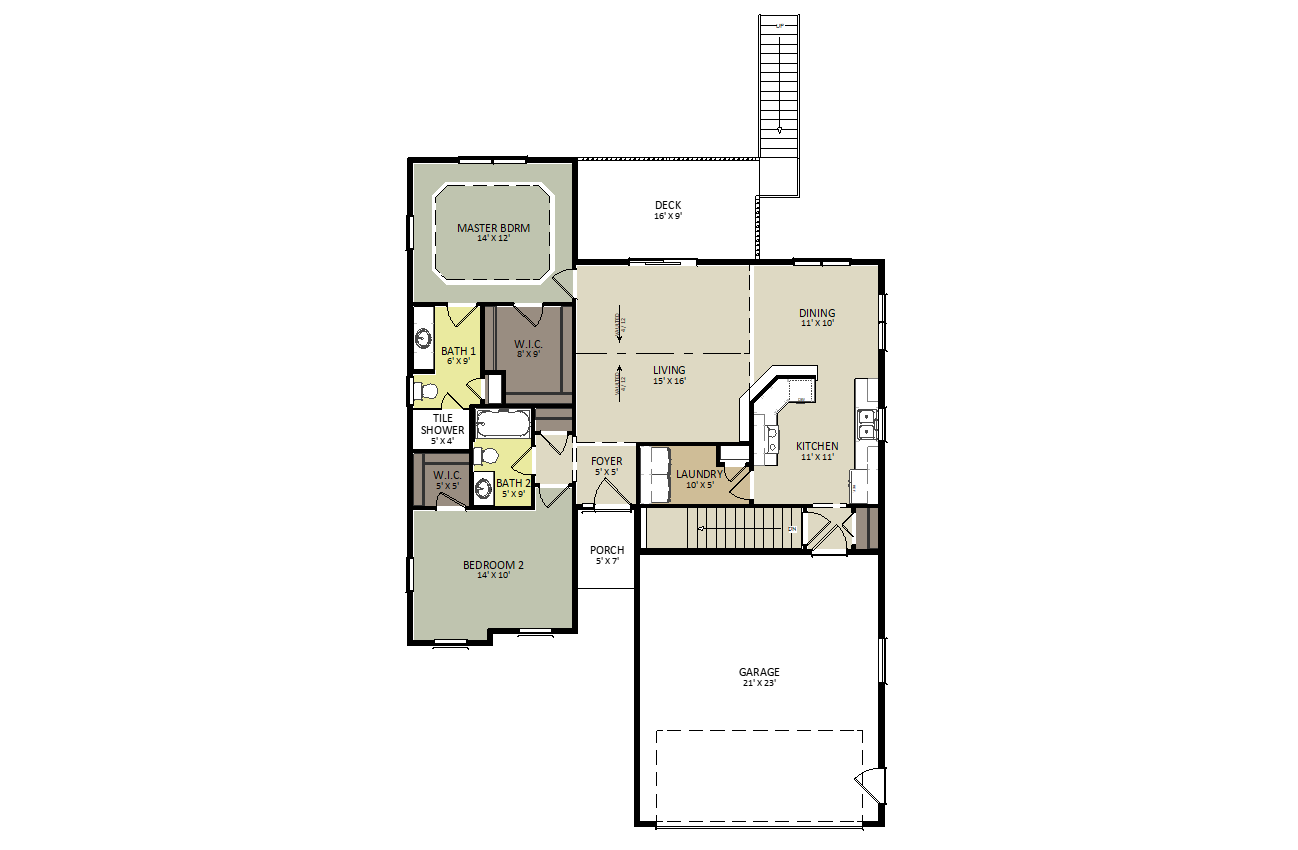 Golden Oak First Floor Floor Plan